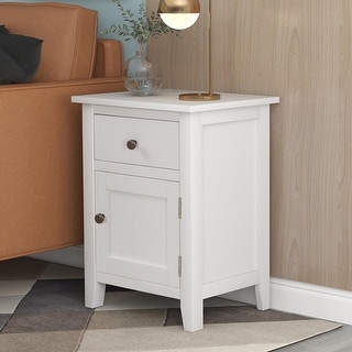 Solid Wood End Table with 1 Cabinet and 1 Drawer - Bed Bath & Beyond ...