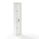 preview thumbnail 5 of 7, Crosley Seaside Tall Linen Cabinet Distressed White