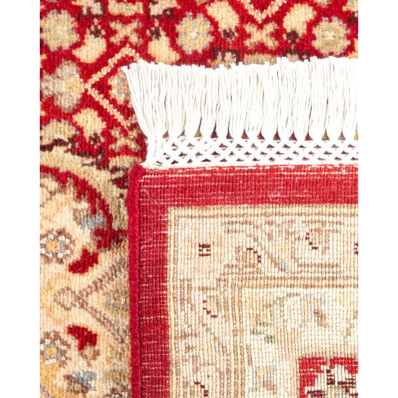 Overton Hand Knotted Wool Vintage Inspired Traditional Mogul Red Area Rug - 5 x 8