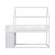 preview thumbnail 20 of 21, Twin over Twin House Bunk Bed With Shelves And Drawers