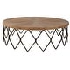preview thumbnail 4 of 4, Uttermost 22998 Chain Reaction 54" Wide Iron and Wood Coffee Table