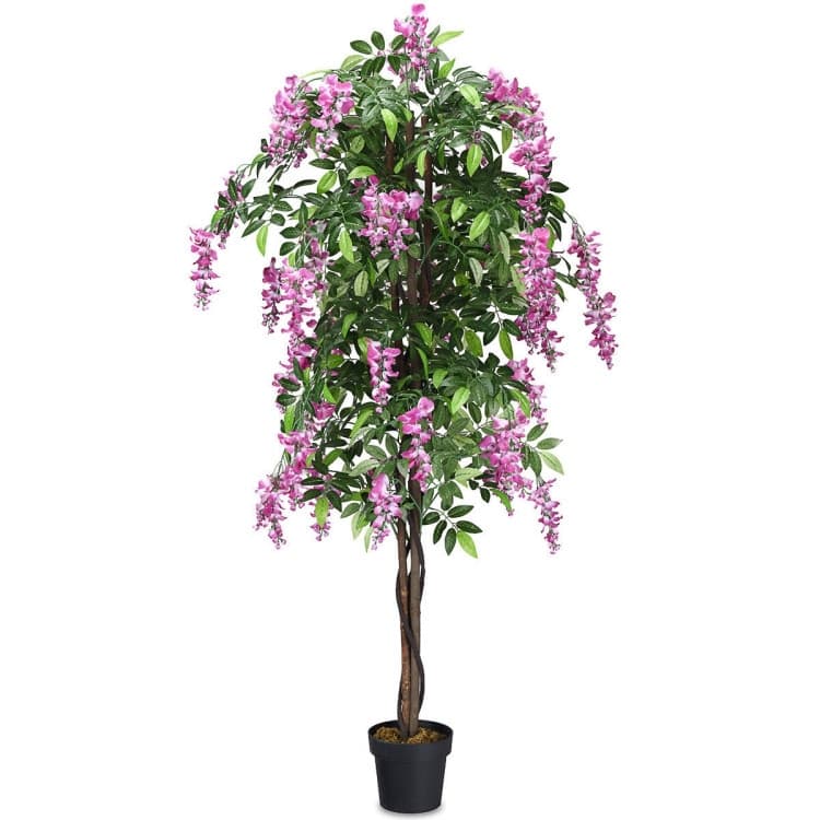 Artificial Wisteria Tree 6FT Indoor Outdoor with Adjustable Branches