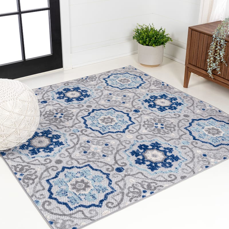 JONATHAN Y Julien Medallion Indoor/Outdoor Area Rug