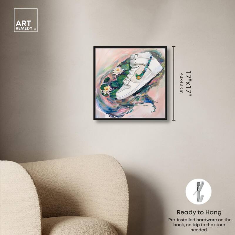 Lilypads Sneaker Splash Canvas by Art Remedy