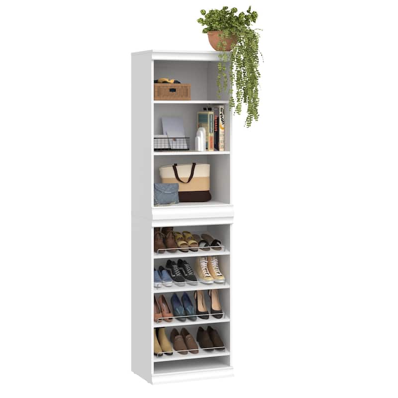 ClosetMaid Modular Storage 21.38-inch W 7-Shelf Wood Closet System with Shoe Storage