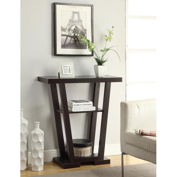 Convenience Concepts Newport V Console Table with Shelves On Sale Bed Bath Beyond 20528635
