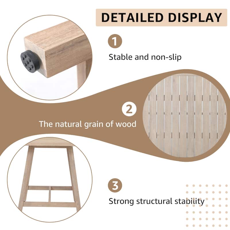 7 - Piece Wooden Outdoor Dining Set with Cushions