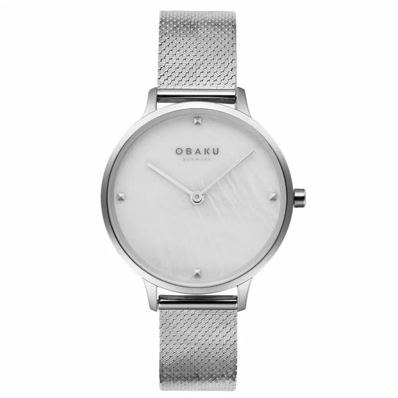 Obaku Women's Figen Mother of pearl Dial Watch - V295LXCWHC - Mother of pearl - One Size