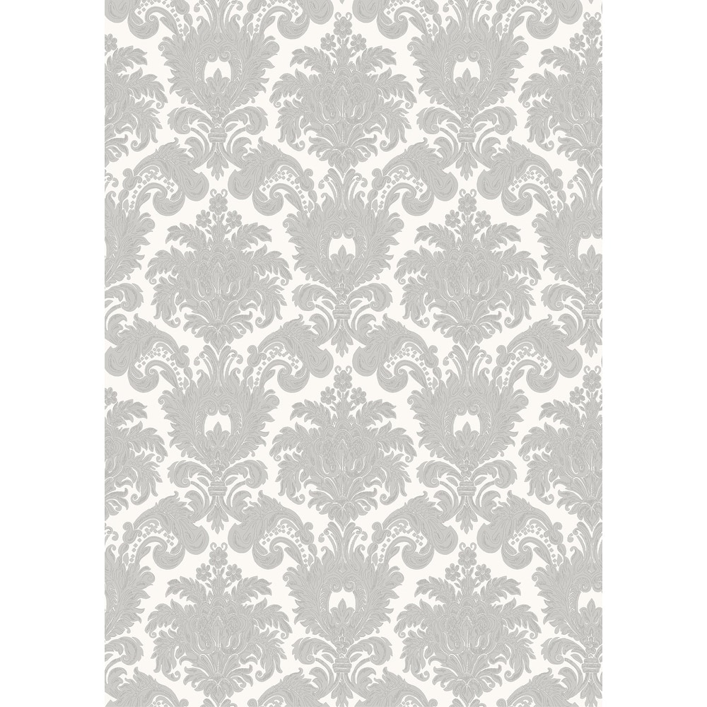 Galerie Wallcoverings Classic Italian Collection Embossed Classic Damask Vinyl on Non-woven Matte Wallpaper Roll