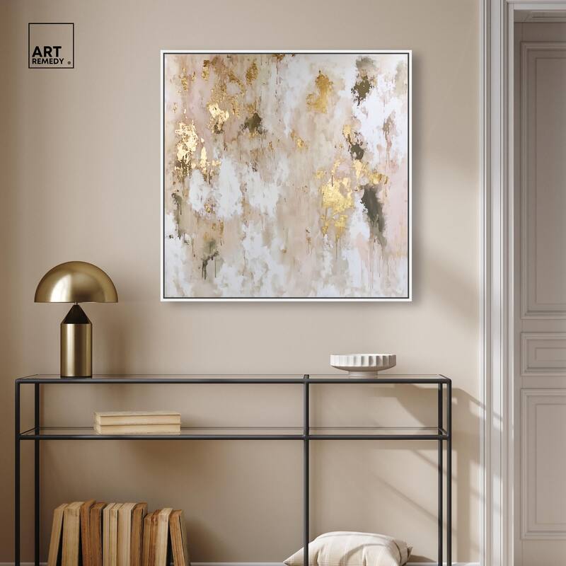 Golden Glimmer Gesture II Canvas by Art Remedy