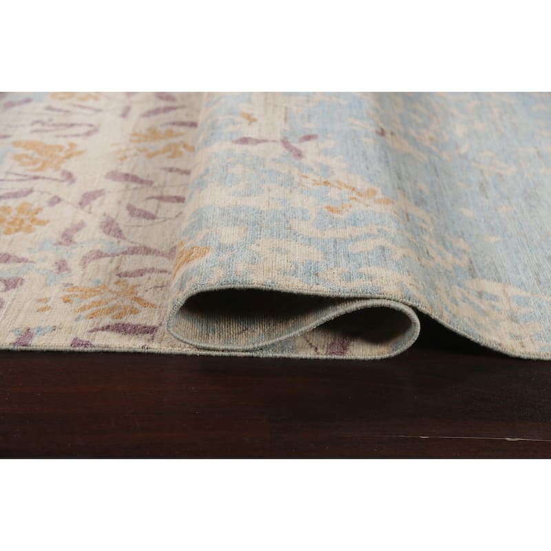 Vegetable Dye Abstract Oriental Living Room Area Rug Wool Hand-knotted - 8'9" x 11'11"