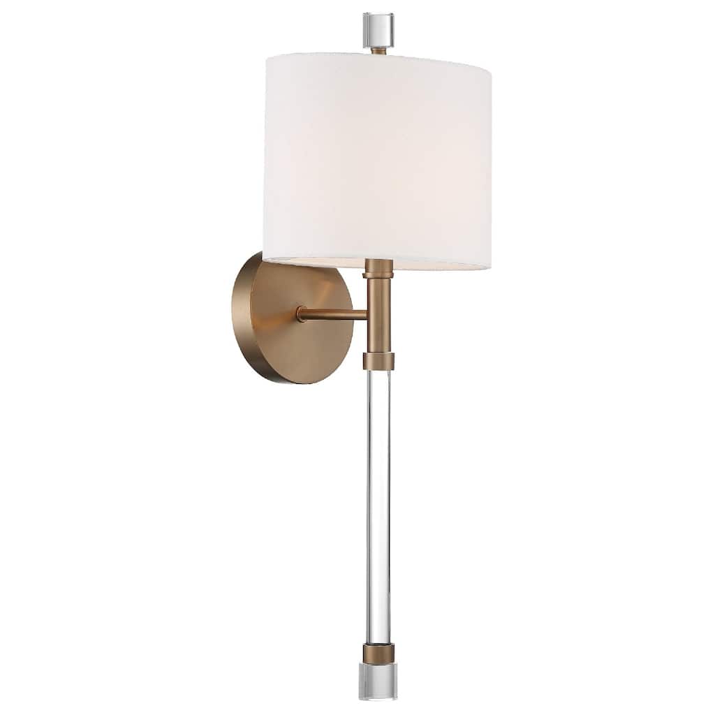 Rachel 1 Light Vibrant Gold Wall Sconce - 8'' W x 22.12'' H x 7'' D - 8'' W x 22.12'' H x 7'' D