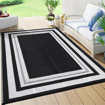 Outdoor Plastic Straw Rug Waterproof Outdoor Rug Reversible Plastic Camping Rugs for Patio Porch Deck Backyard