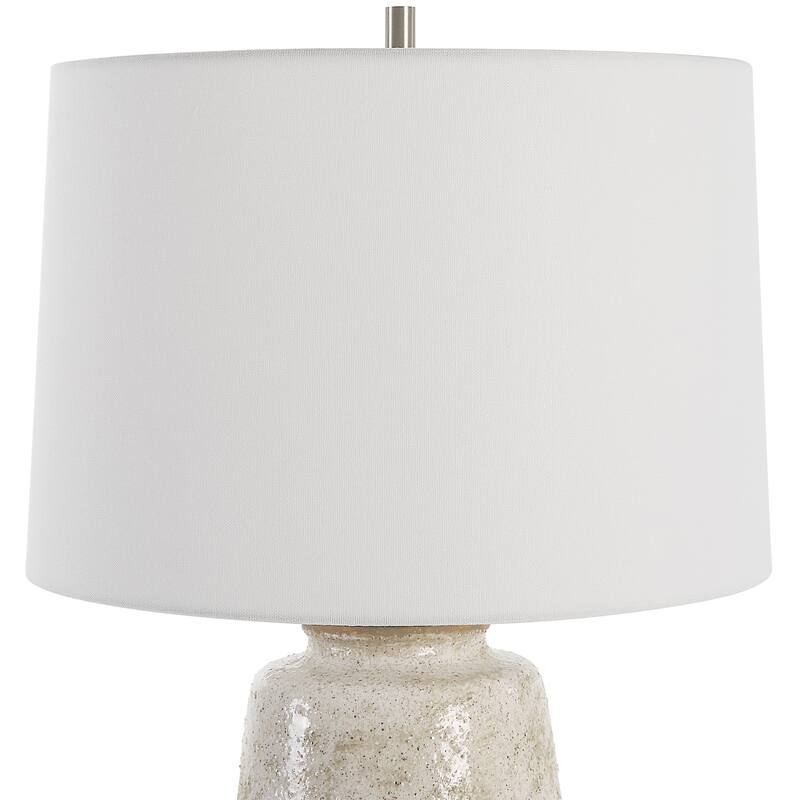 Uttermost Medan Taupe and Gray Table Lamp - 22"H, Shade 10"H x 15"Dia.