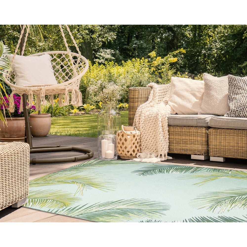 Liora Manne Marina Palm Border Indoor/Outdoor Rug
