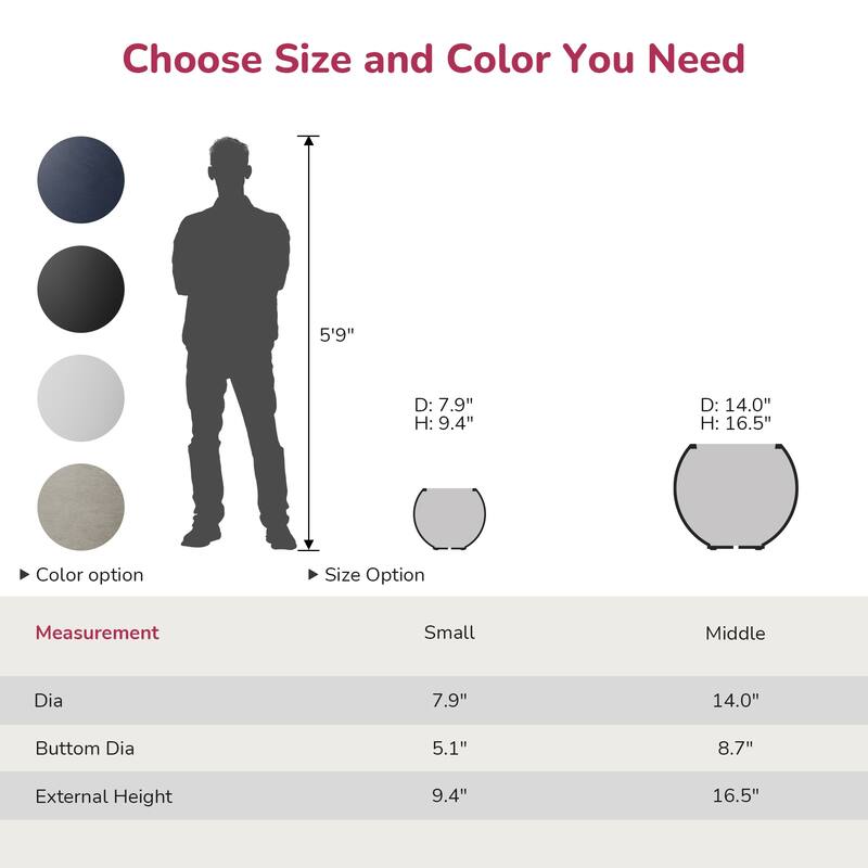 Concrete Round Planter / Pot Indoor & Outdoor