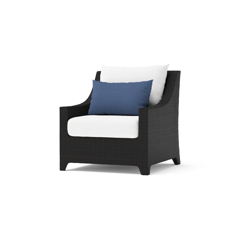 Deco 3 Piece Aluminum Outdoor Patio Club Chairs & Side Table
