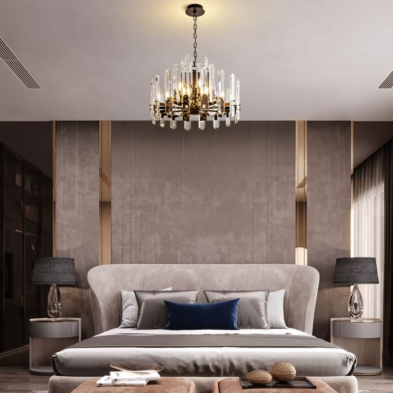 KAYLA 54in Modern Luxury Crystal Chandelier Lighting - LED Ceiling Light Fixture