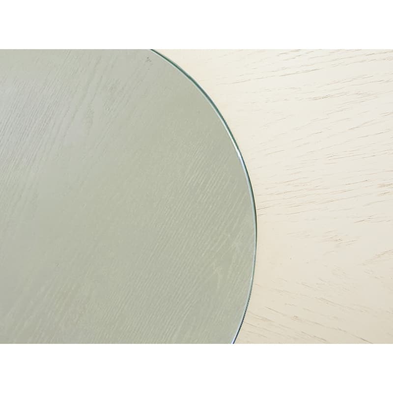 Magnussen Home Lenox Warm Silver And Acadia White Round Dining Table - 54''W x 54''D x 30''H