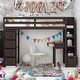 preview thumbnail 10 of 25, Modern Twin Size Loft Bed With 4 Storage Drawers,Desk,Shelves and Stairs,Solid Construction Espresso