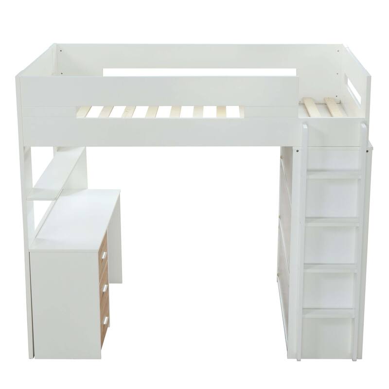 Spivey Twin Loft Bed with Built-in Desk