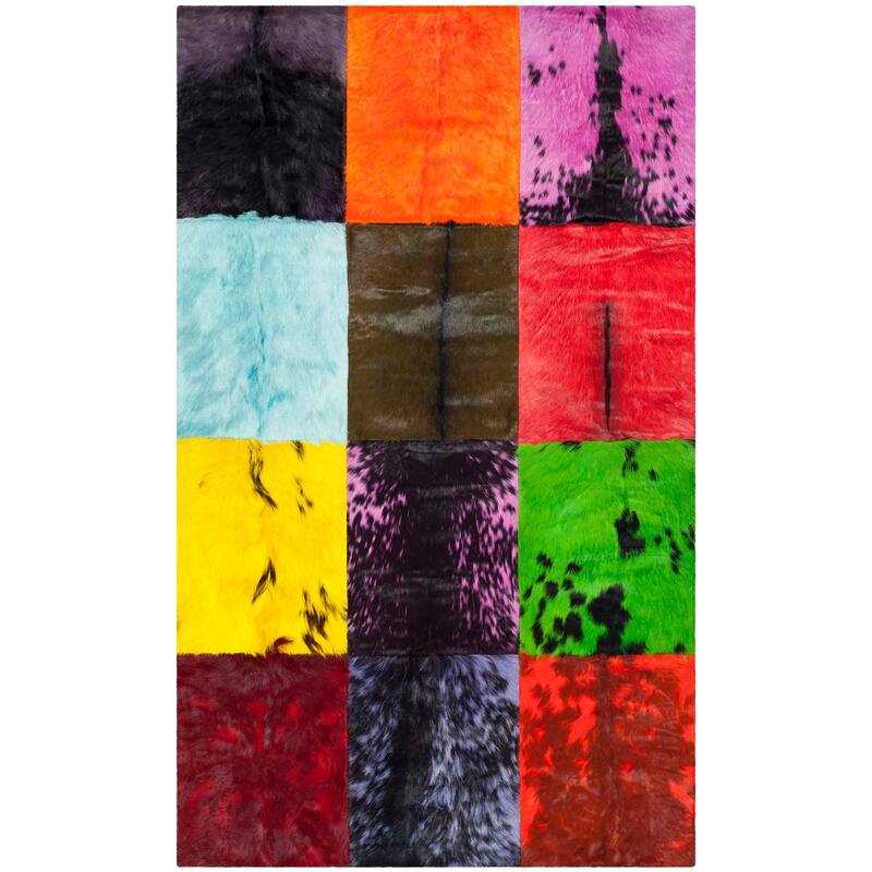 SAFAVIEH Handmade Studio Leather Terza Modern Leather Rug