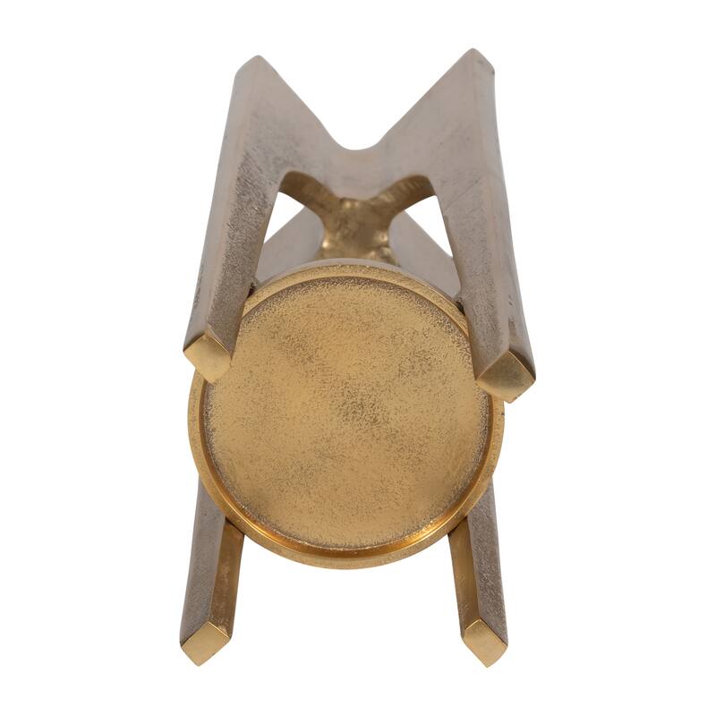 Sagebrook Home Modern Metal Solid Pillar Candle Holder