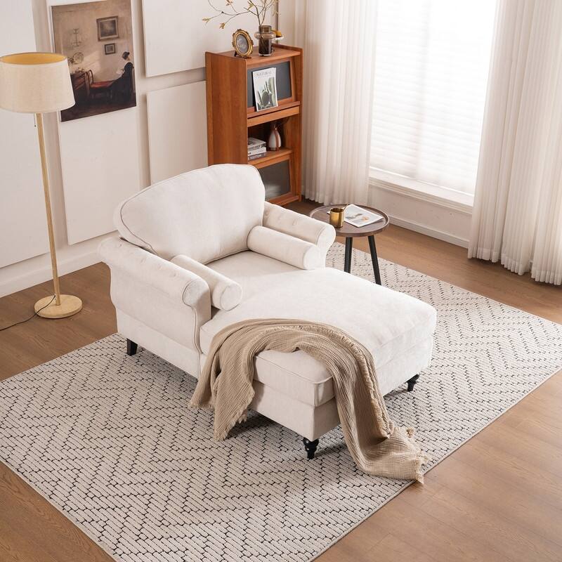 43.3" Chenille Upholstered Sofa Lounge Chair