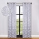 preview thumbnail 102 of 124, Superior Leaves Machine Washable Room Darkening Grommet Blackout Curtains, Set of 2 42" x 108" - Silver/Silver