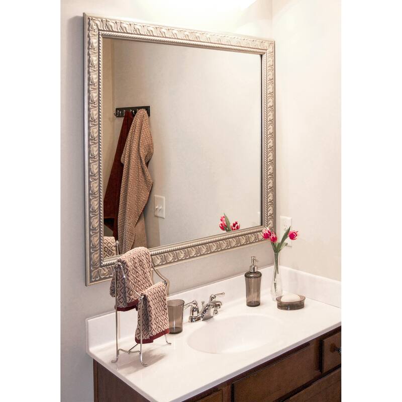 Frame My Mirror Nickel Framed Vanity Mirror, Hillsborough Design