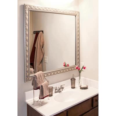 Frame My Mirror Nickel Framed Vanity Mirror, Hillsborough Design