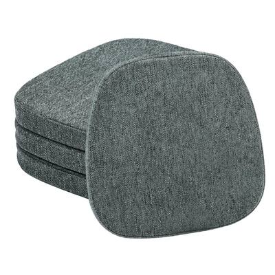14x14 Inches Metal with Ties Set of 4,Non-Slip Metal Dining Chair Pads Kitchen Chair Cushions with Machine Washable Cover