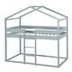 preview thumbnail 5 of 7, Gray Twin Over Twin Pine Bunk Bed with Tent, Playhouse, Fence, Storage