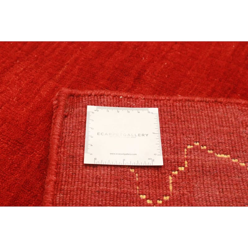 Kashkuli Gabbeh Red Rug 4'9" x 6'7" - 4'9 x 6'7