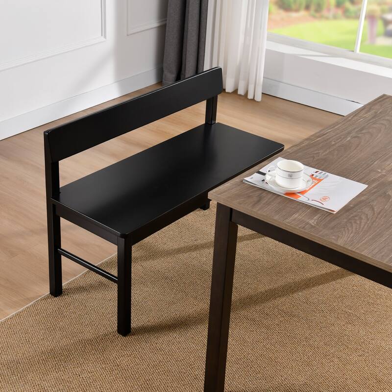Entryway 40"L Solid Wood Dining Bench with Spindle Back