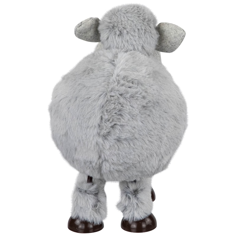 Bouncing Sheep Plush Easter Figure - 7.5" - Gray