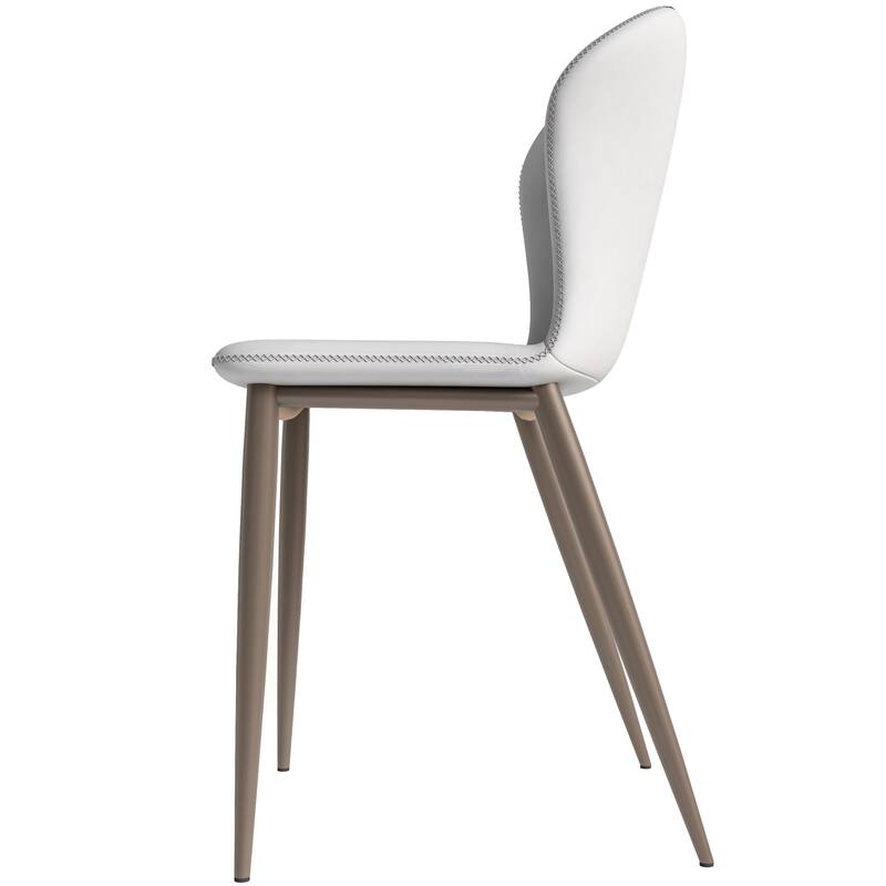 Upholstered Dining Chair in Fabric with Iron Legs Mosaic Series Set of 2