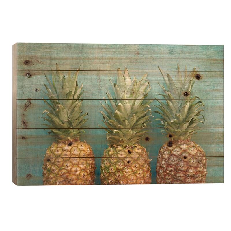 Tropical Print On Wood by Olivia Joy StClaire - Multi-Color - 26x40x1.5
