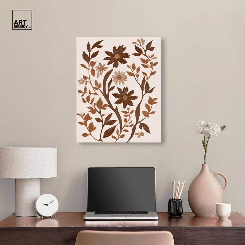 Sepia Sepal III Canvas by Art Remedy, Gallery Wrapped