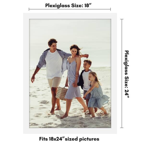 dimension image slide 4 of 9, Americanflat Poster Frame - Wooden Picture Frame with Plexiglass Cover