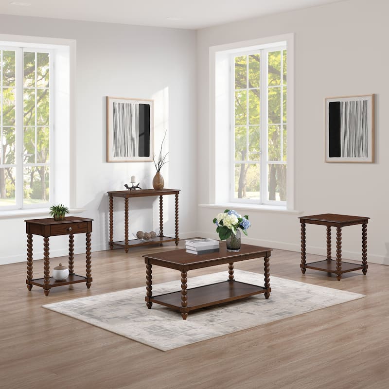 Elise Foyer Table in Black Finish