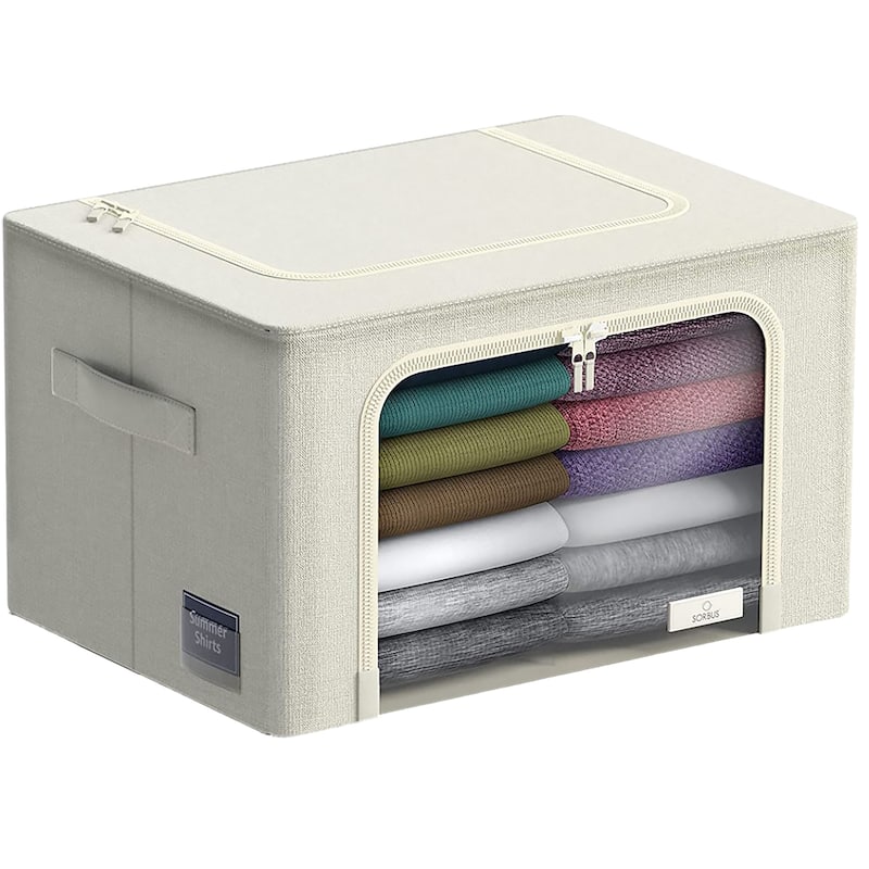 Storage Window Large Bin Set (Single) - 19.75" L X 16" W X 13.75"  - Beige