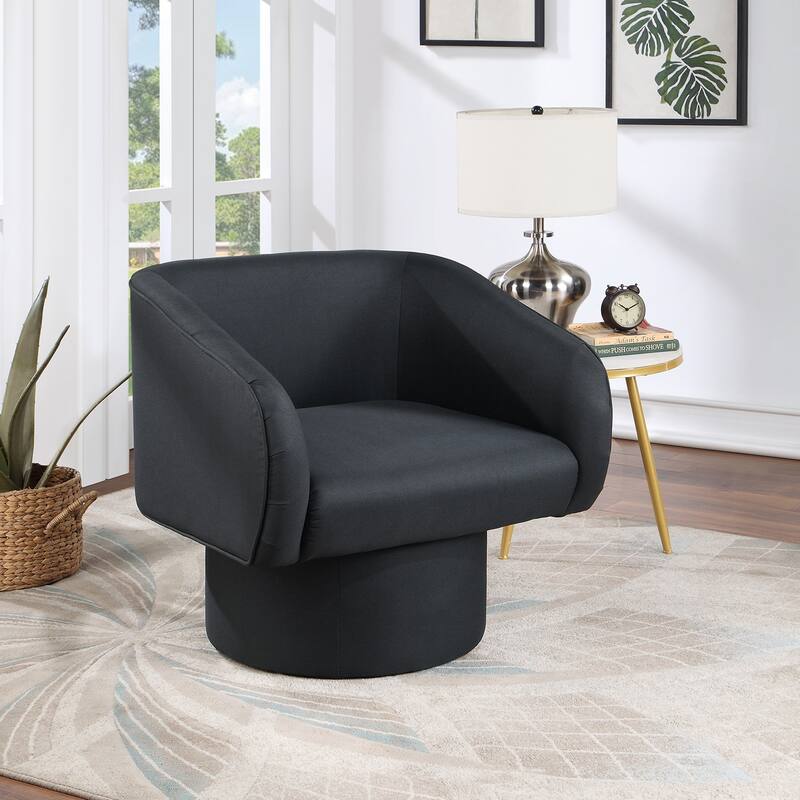 Swivel Accent Chair with Round Base