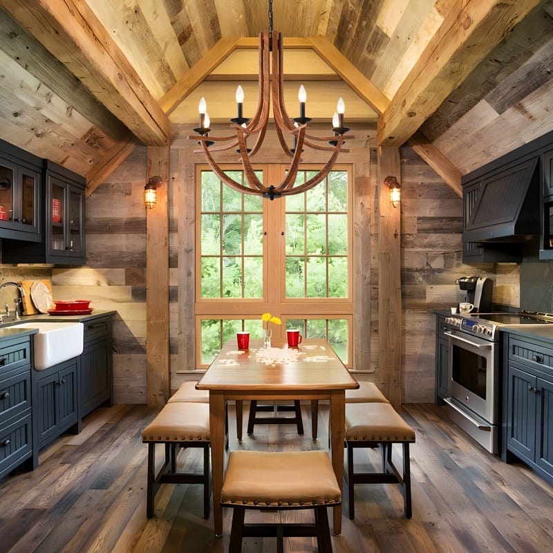 Vintage Industrial Farmhouse Chandelier Adjustable Rustic Lighting for Kitchens & Dining Rooms