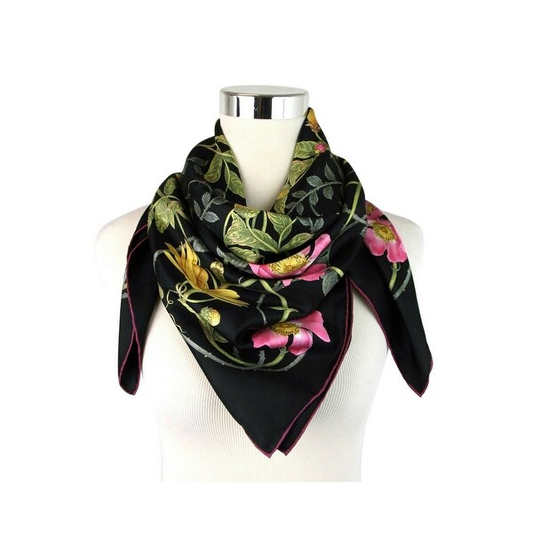 large black silk scarf