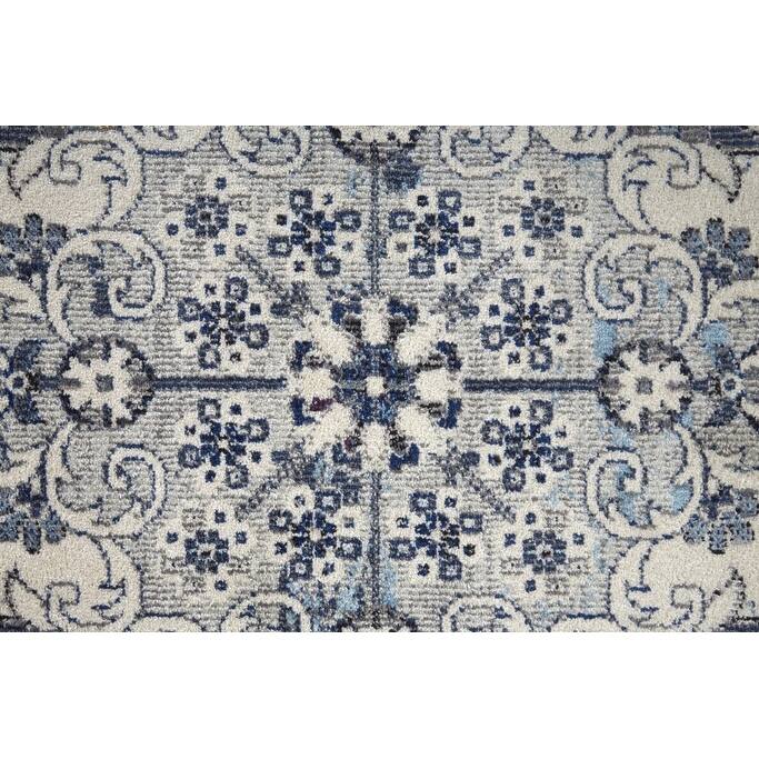 Xixuj Power Loomed Distressed Floral Stain Resistant Area Rug By HomeRoots - 10' Runner