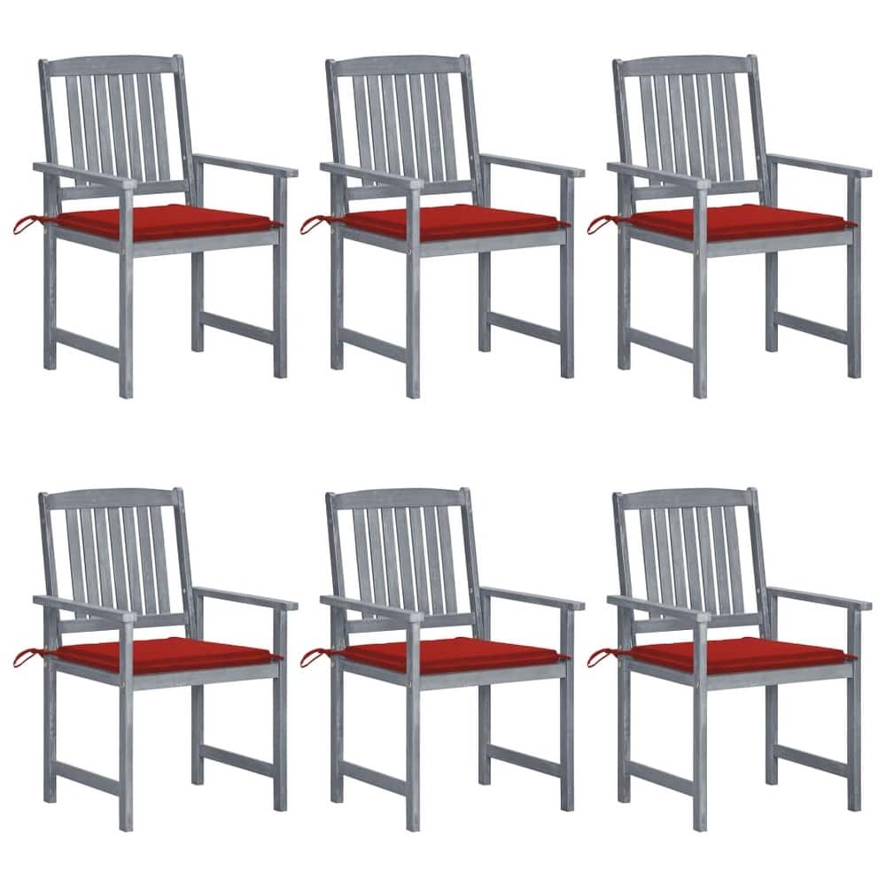 vidaXL Patio Chairs Outdoor Chair with Cushions for Deck Solid Wood Acacia