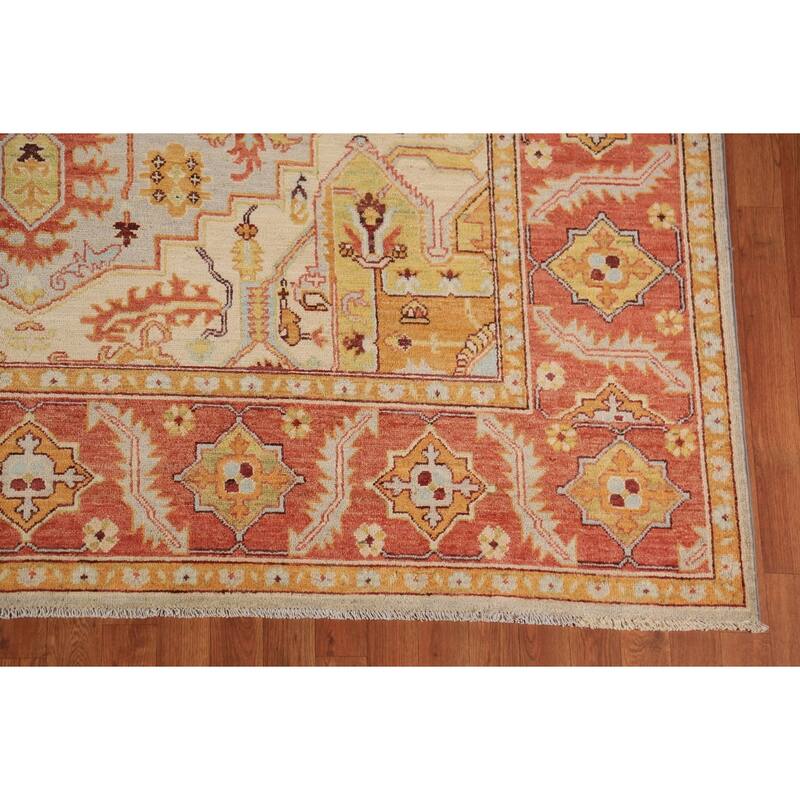 Heriz Serapi Vegetable Dye Area Rug Handmade Wool Carpet - 8'0"x 10'2"