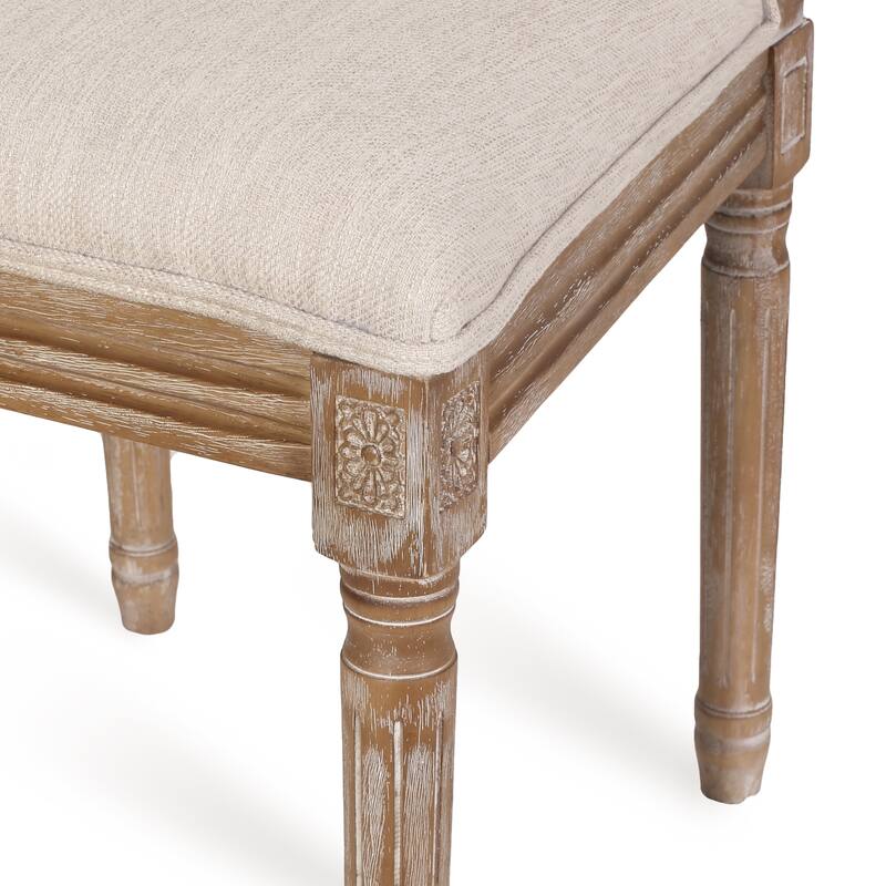 Regina Wood and Cane Upholstered Dining Chair (Set of 4) by Christopher Knight Home