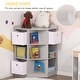 preview thumbnail 4 of 5, HOMCOM Kids Corner Cabinet, Cubby Toy Storage Organizer, Bookshelf Unit with Three Baskets